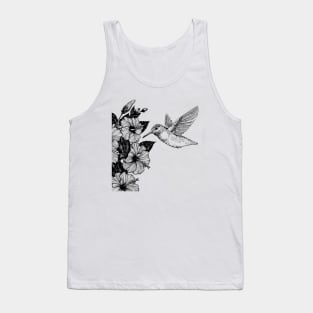 Hibiscus and hummingbird Tank Top